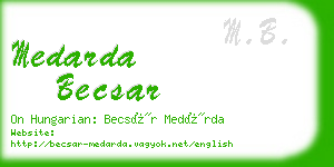 medarda becsar business card